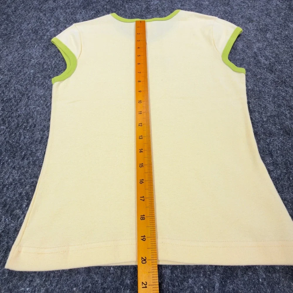 Nike Y2K V-Neck Baby Tee Girls XL Yellow Lime Green NWT Modern 690984-708